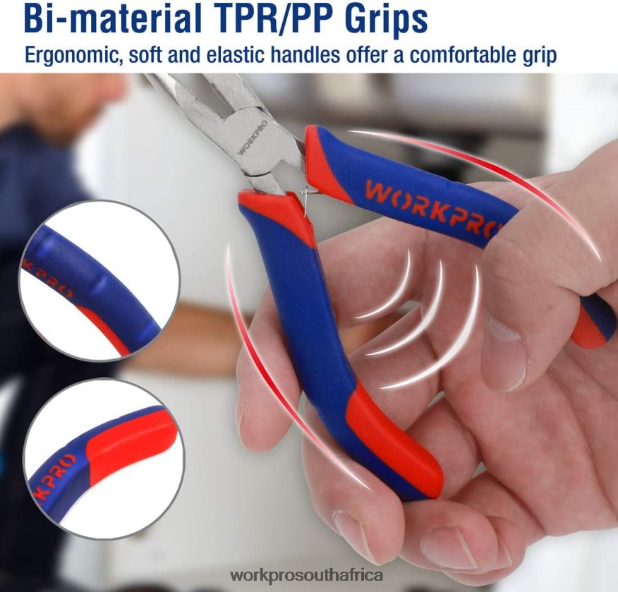 ZA WORKPRO 6 Pcs Mini Pliers Set with Pouch Useful 4B8V2T64 Tool