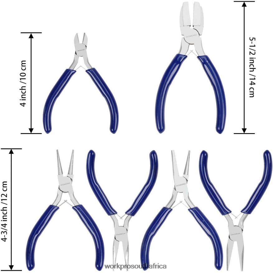 ZA WORKPRO 7 Pcs Jewelers Pliers Set with Easy Carrying Pouch Useful 4B8V2T78 Tool