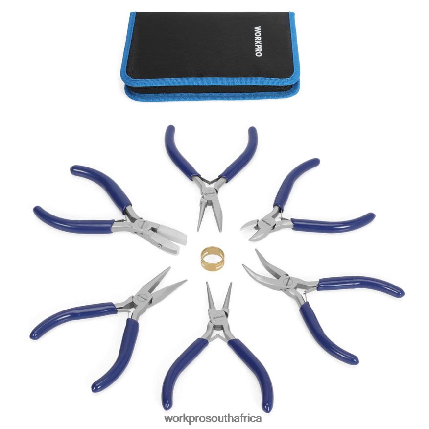 ZA WORKPRO 7 Pcs Jewelry Pliers Set for Jewelry Making Tools with Easy Carrying Pouch Useful 4B8V2T77 Tool