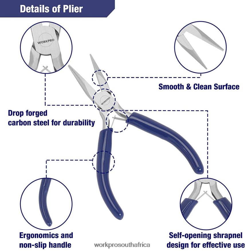 ZA WORKPRO 7 Pcs Jewelry Pliers Set for Jewelry Making Tools with Easy Carrying Pouch Useful 4B8V2T77 Tool