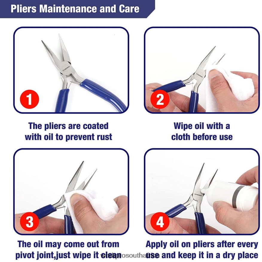 ZA WORKPRO 7 Pcs Jewelry Pliers Set for Jewelry Making Tools with Easy Carrying Pouch Useful 4B8V2T77 Tool