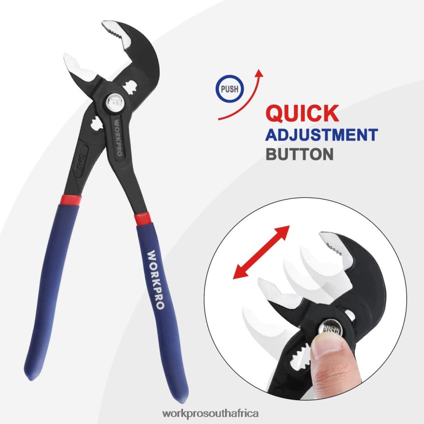 ZA WORKPRO Groove Joint Pliers with Comfort Grip Helpful 4B8V2T71 Tool