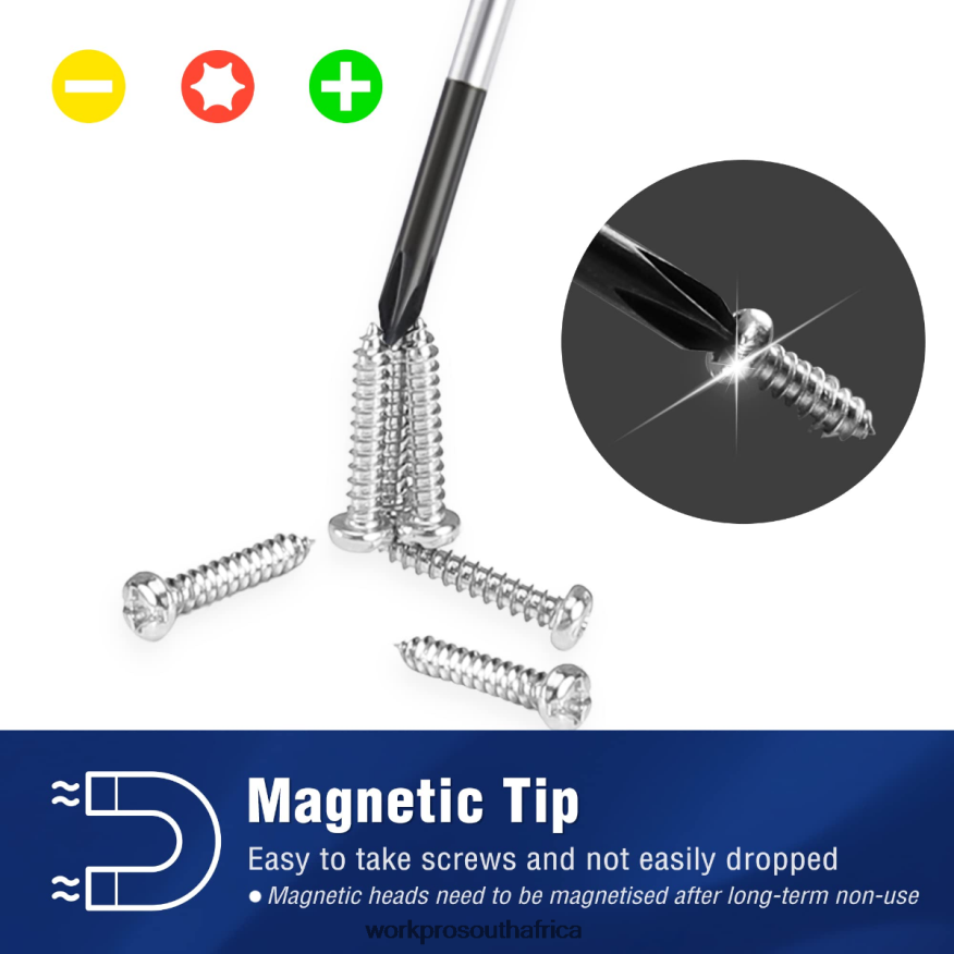ZA WORKPRO 10-Pcs Precision Screwdriver Set with Case, Phillips, Slotted, Torx Star, Magnetic Screwdriver Repair Tool Kit, Non-Slip Grip New 4B8V2T103 Tool