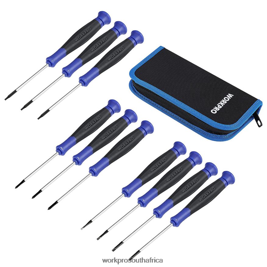 ZA WORKPRO 10 Pcs Precision Screwdriver Set with Pouch Useful 4B8V2T100 Tool