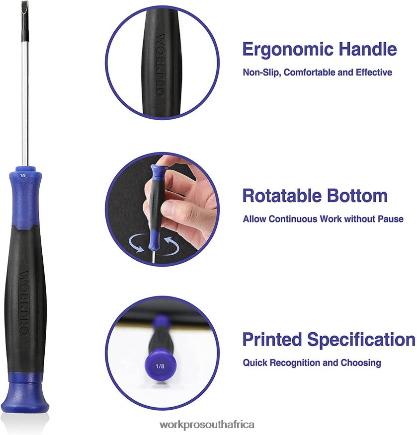 ZA WORKPRO 10 Pcs Precision Screwdriver Set with Pouch Useful 4B8V2T100 Tool