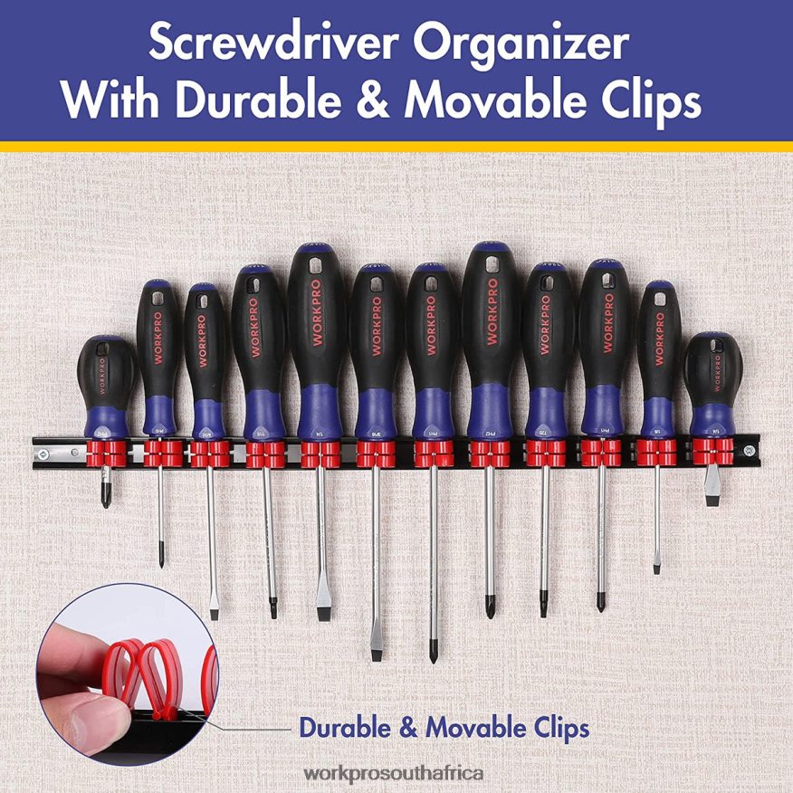 ZA WORKPRO 12 Pcs Magnetic Screwdrivers Set with Organizer Flat for Industrial Household Mechanics Repair New 4B8V2T99 Tool