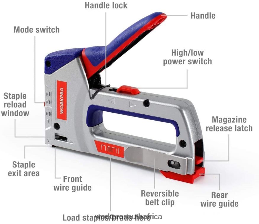 ZA WORKPRO Heavy-Duty 4-in-1 Staple Gun Kit Manual Brad Nailer with 3000 Staples and 1000 Brad Nails Helpful 4B8V2T57 Tool