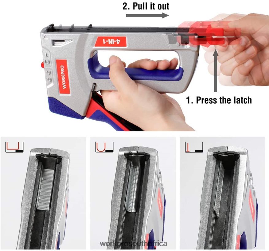 ZA WORKPRO Heavy-Duty 4-in-1 Staple Gun Kit Manual Brad Nailer with 3000 Staples and 1000 Brad Nails Helpful 4B8V2T57 Tool