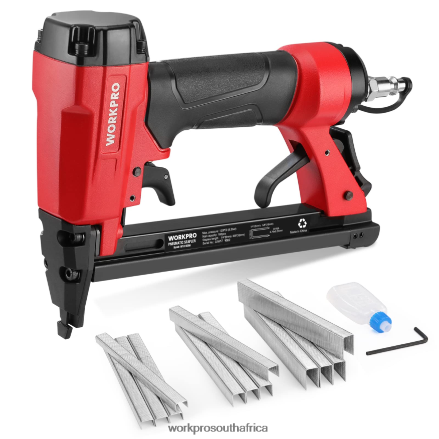 ZA WORKPRO Pneumatic Staple Gun, 8016/7116 Upholstery Stapler Morden 4B8V2T182 Tool