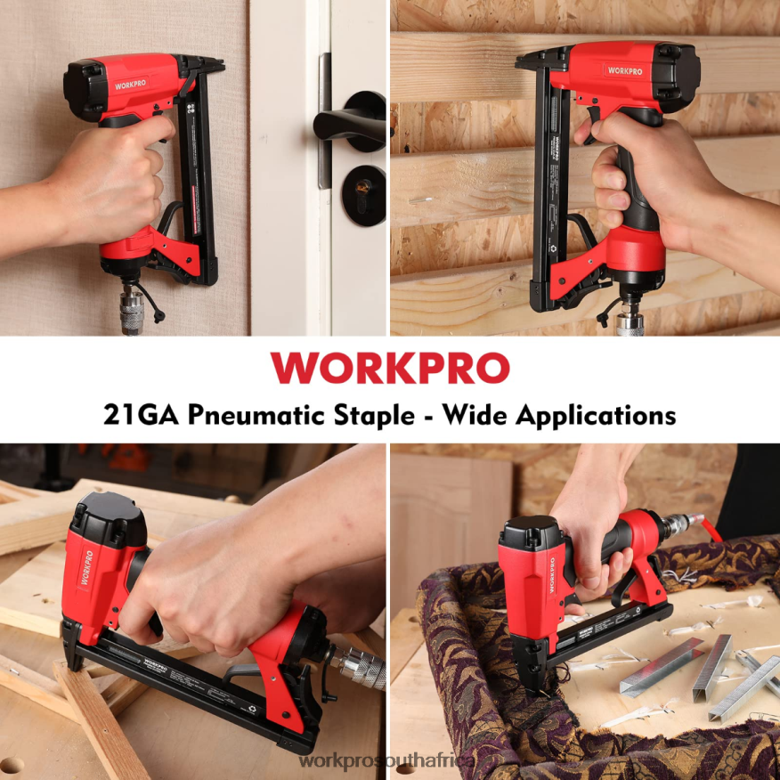 ZA WORKPRO Pneumatic Staple Gun, 8016/7116 Upholstery Stapler Morden 4B8V2T182 Tool