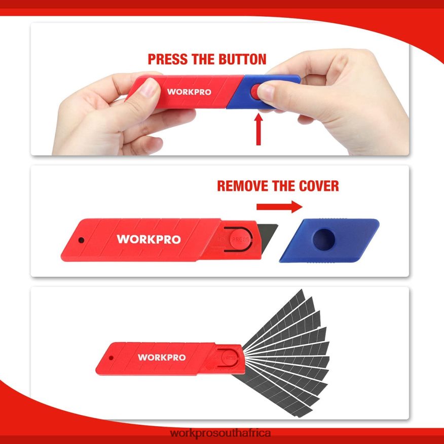 ZA WORKPRO 18mm Snap-off Blades SK5 Steel Replacement Blade Fits Pack of 100 Useful 4B8V2T53 Tool