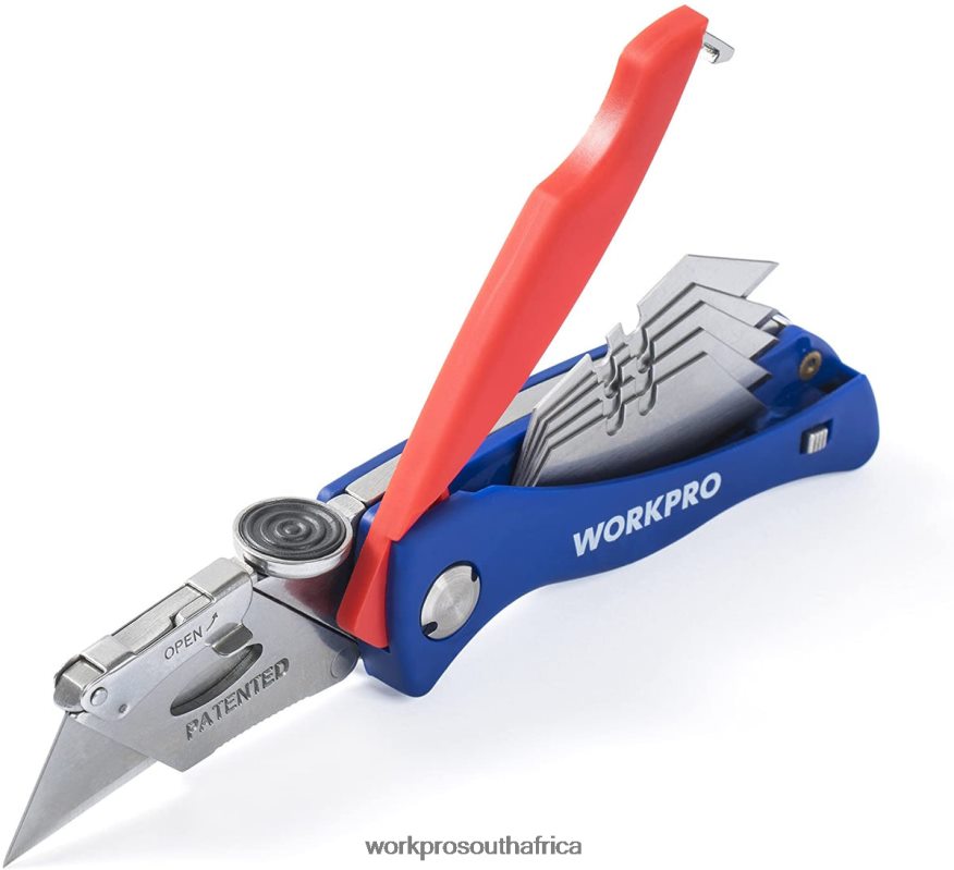 ZA WORKPRO Folding Utility Knife Quick-change Box Cutter Useful 4B8V2T50 Tool