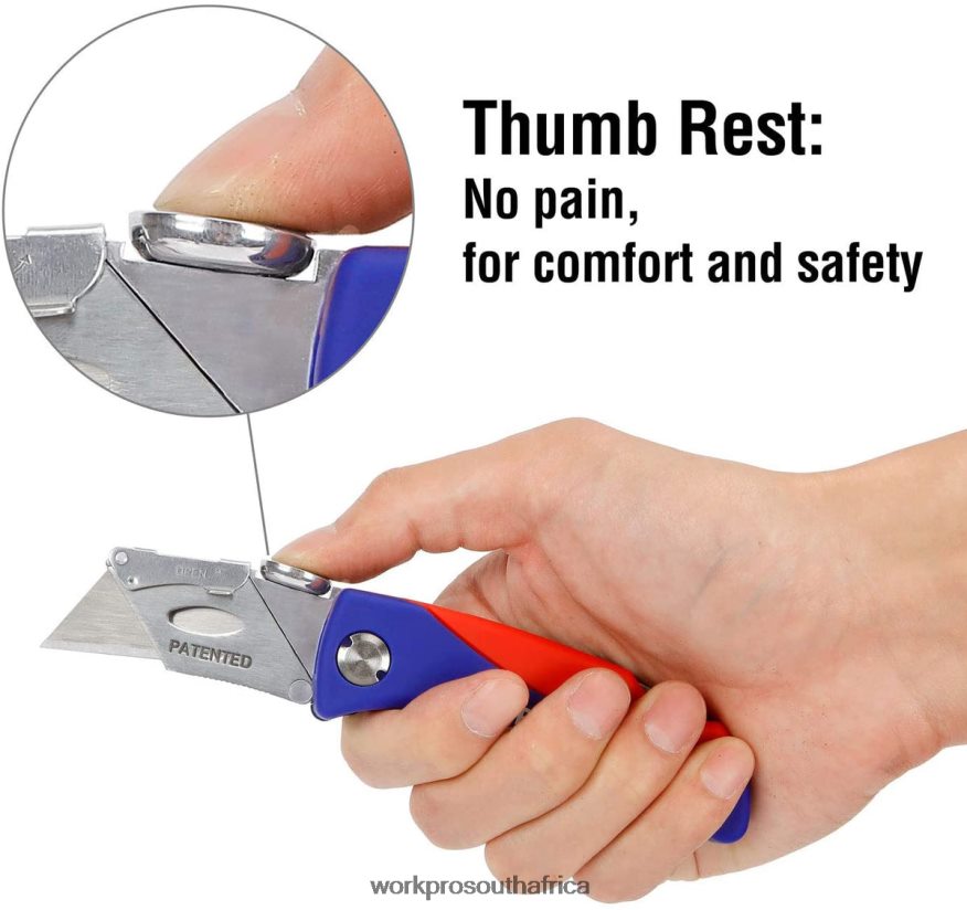 ZA WORKPRO Folding Utility Knife Quick-change Box Cutter Useful 4B8V2T50 Tool
