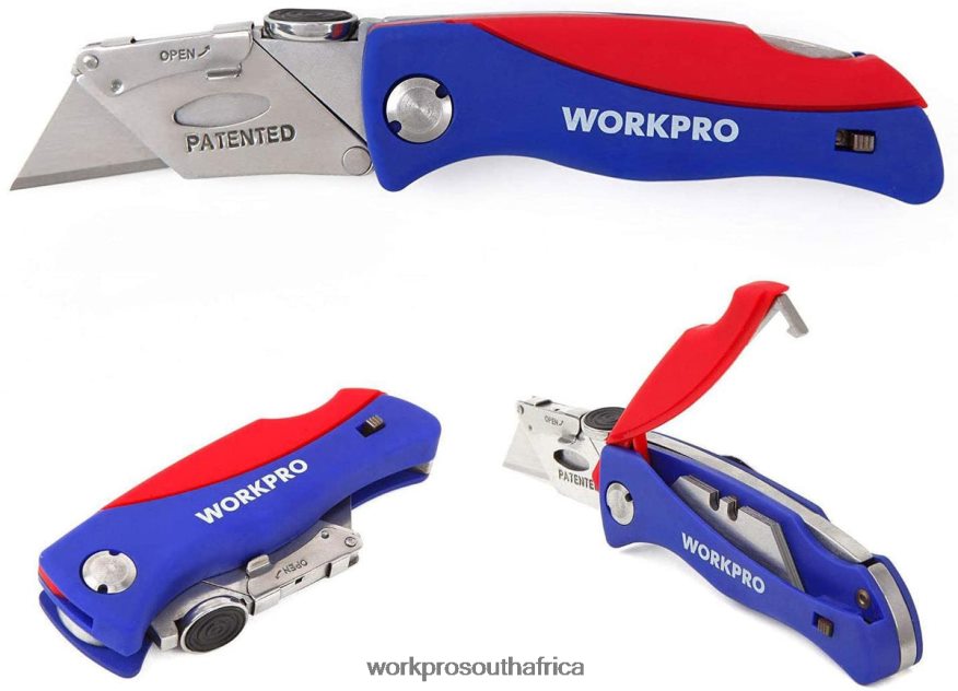 ZA WORKPRO Folding Utility Knife Quick-change Box Cutter Useful 4B8V2T50 Tool