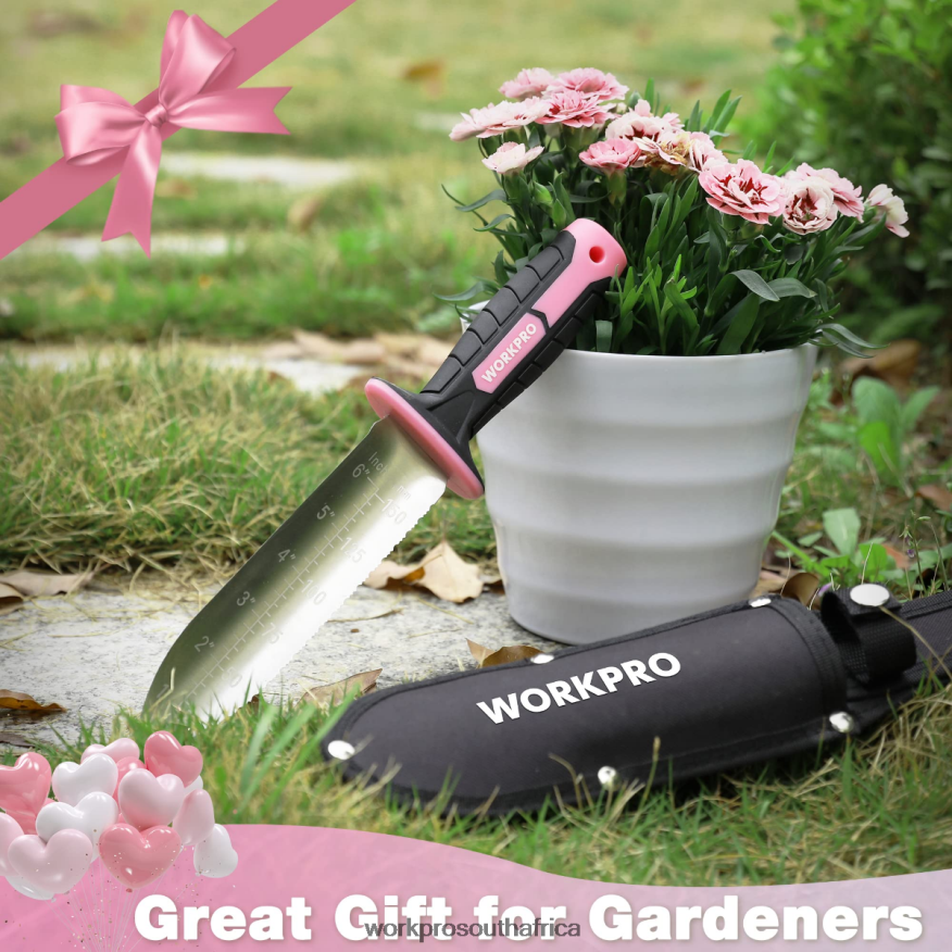 ZA WORKPRO Garden Knife with Oxford Sheath, Stainless Steel Blade with Cutting Edge Green/Pink 4B8V2T283 Tool