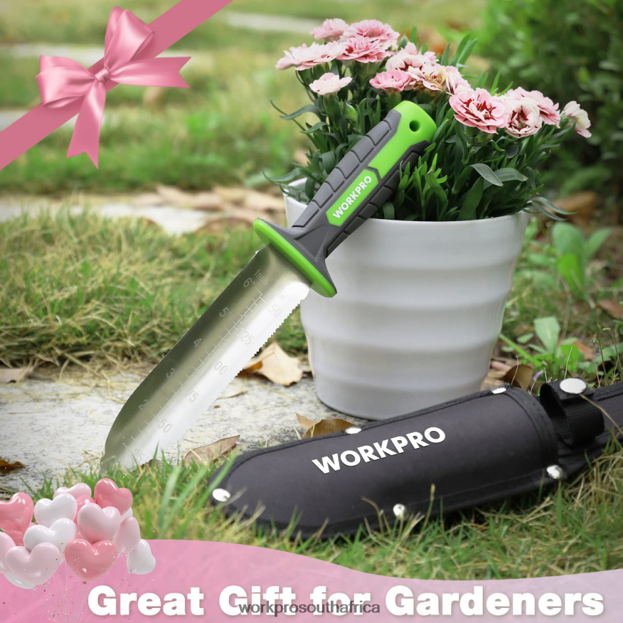ZA WORKPRO Garden Knife with Oxford Sheath, Stainless Steel Blade with Cutting Edge Green/Pink 4B8V2T283 Tool