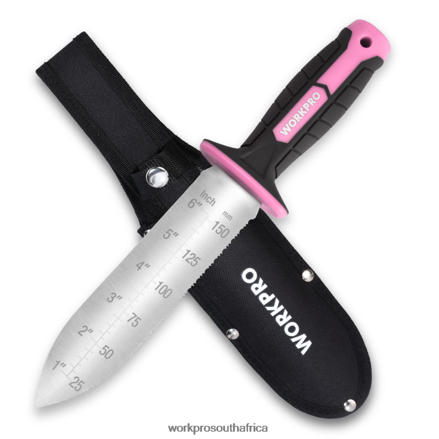 ZA WORKPRO Garden Knife with Oxford Sheath, Stainless Steel Blade with Cutting Edge Green/Pink 4B8V2T283 Tool
