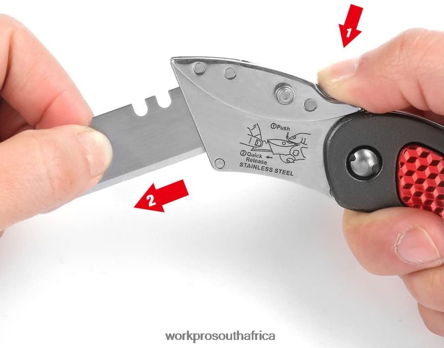ZA WORKPRO Quick Change Blade Folding Utility Knife Set Morden 4B8V2T42 Tool