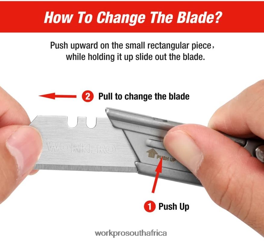 ZA WORKPRO Quick Change Folding Pocket Utility Knife Mini Stainless Steel Folding Knife with Belt Clip New 4B8V2T47 Tool