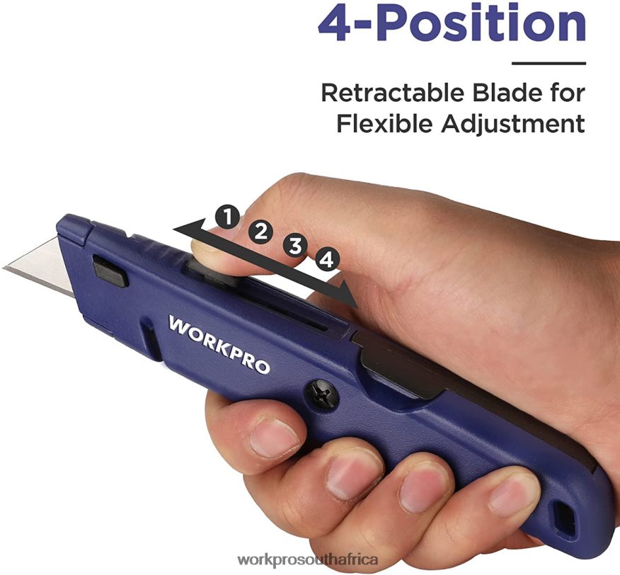 ZA WORKPRO Retractable Utility Knife with Extra Blade Storage, 2 Pack Quick-Change Box Cutters Morden 4B8V2T56 Tool