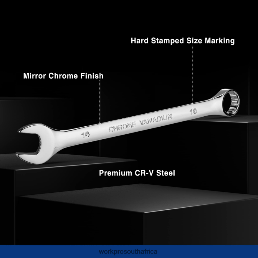ZA WORKPRO 12 Pcs Metric 8-19mm, Premium Cr-V Combination Wrench Set New 4B8V2T95 Tool