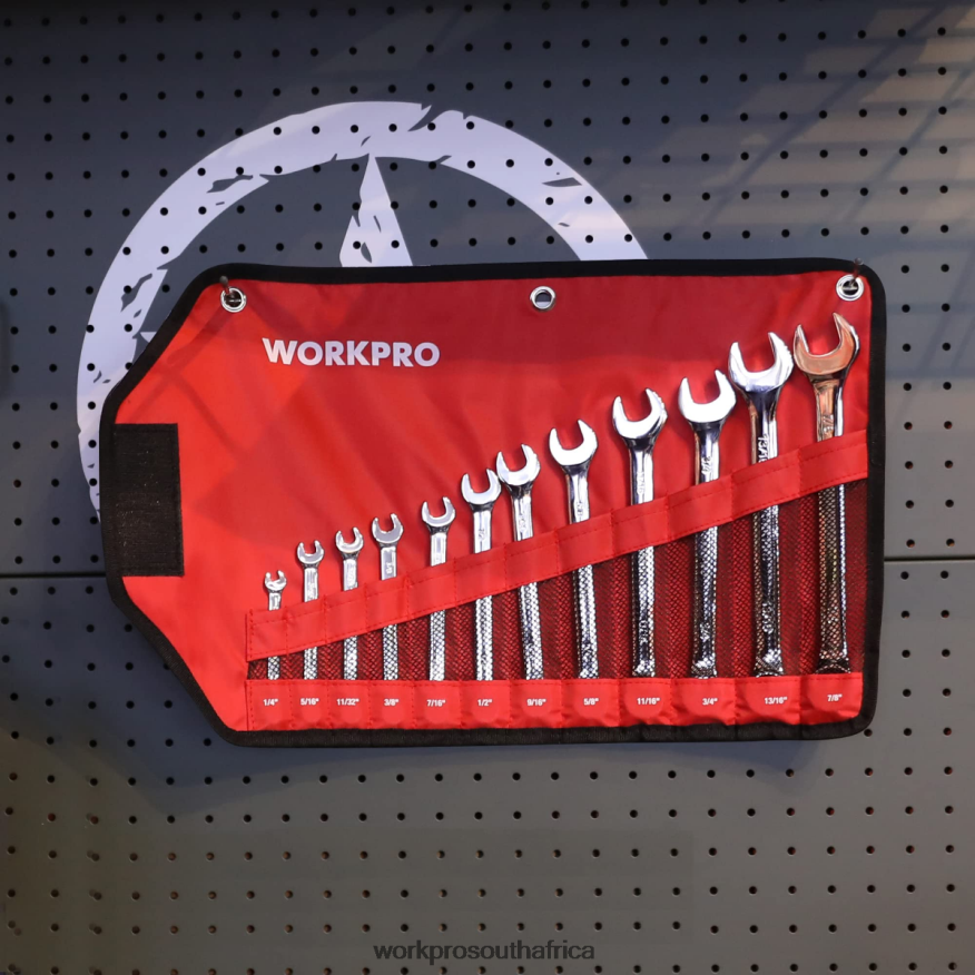 ZA WORKPRO 12 Pcs Metric 8-19mm, Premium Cr-V Combination Wrench Set New 4B8V2T95 Tool