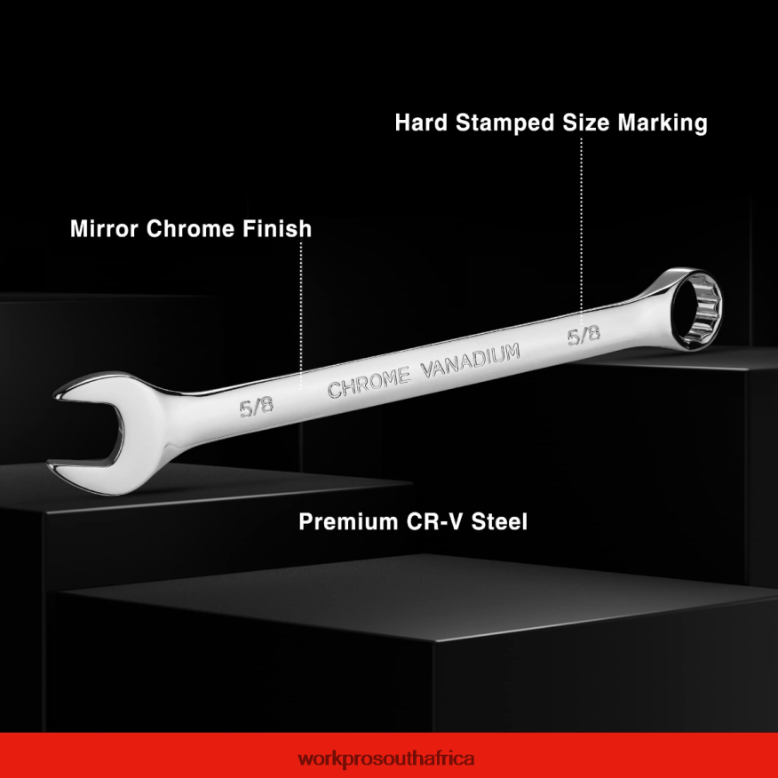 ZA WORKPRO 12 Pcs Metric 8-19mm, Premium Cr-V Combination Wrench Set New 4B8V2T95 Tool