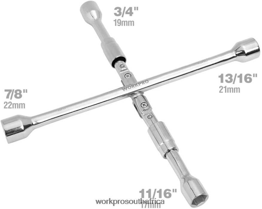 ZA WORKPRO 14-Inch Universal Folding Lug 4-Way Cross Wrench Helpful 4B8V2T90 Tool