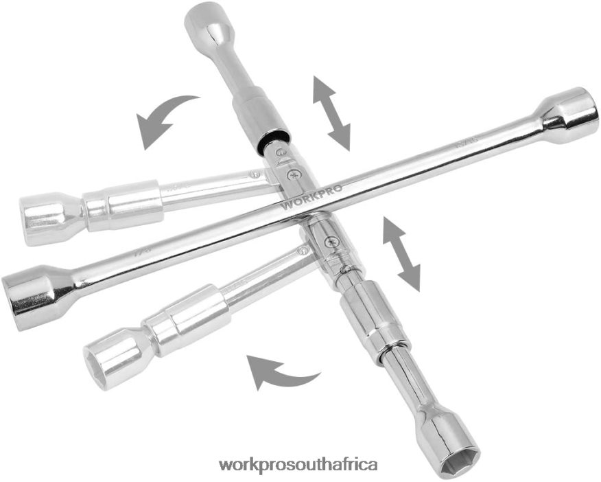 ZA WORKPRO 14-Inch Universal Folding Lug 4-Way Cross Wrench Helpful 4B8V2T90 Tool
