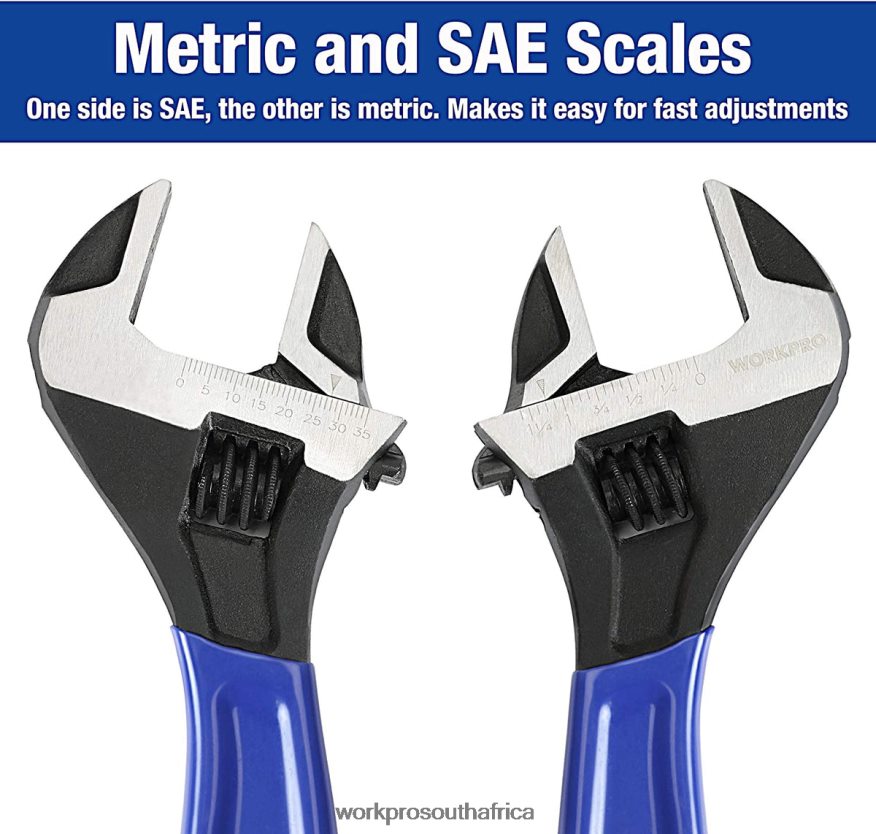ZA WORKPRO 2 Pcs Adjustable Wrench Set for Home GarageWorkshop and DIY Helpful 4B8V2T87 Tool