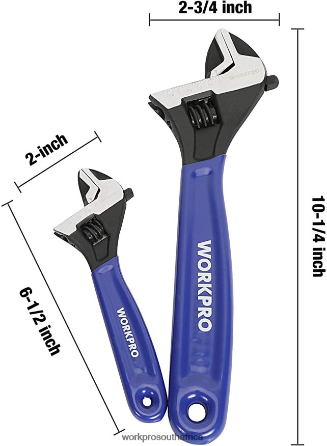 ZA WORKPRO 2 Pcs Adjustable Wrench Set for Home GarageWorkshop and DIY Helpful 4B8V2T87 Tool