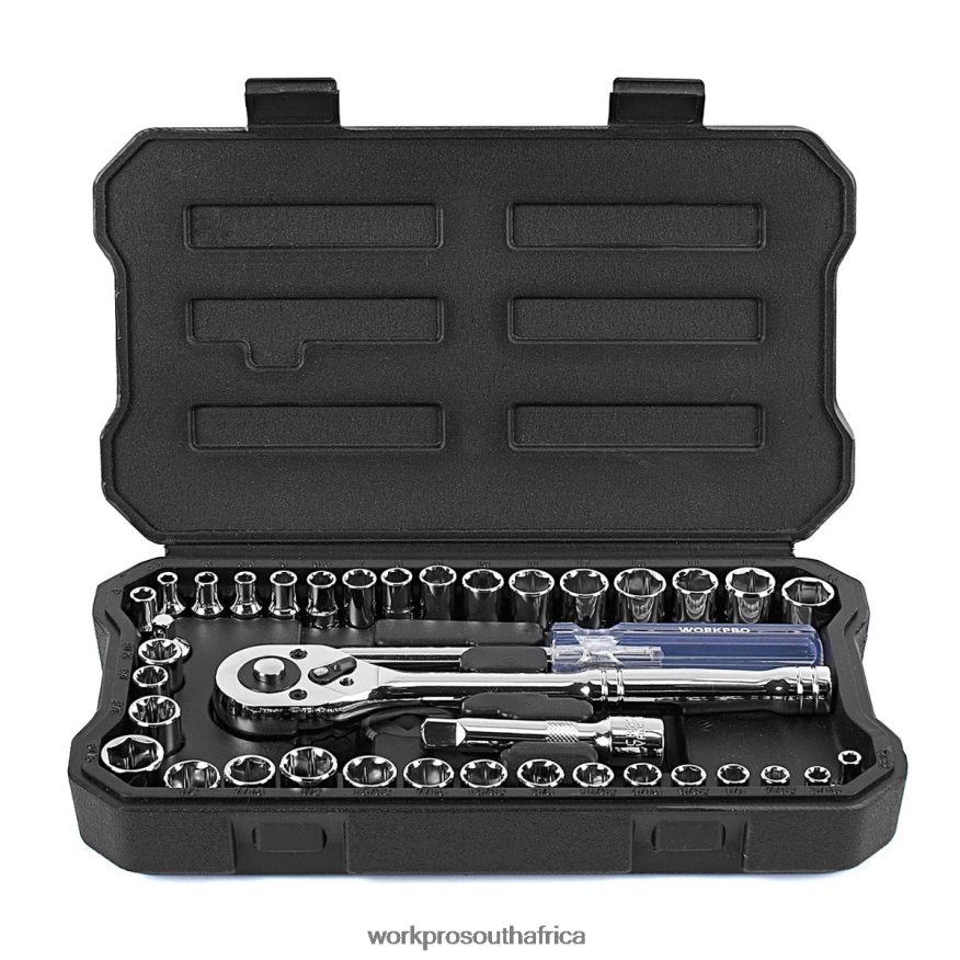 ZA WORKPRO 39 Pcs Drive Socket Wrench Set, 1/4-Inch & 3/8-Inch Small Sockets Set New 4B8V2T140 Tool