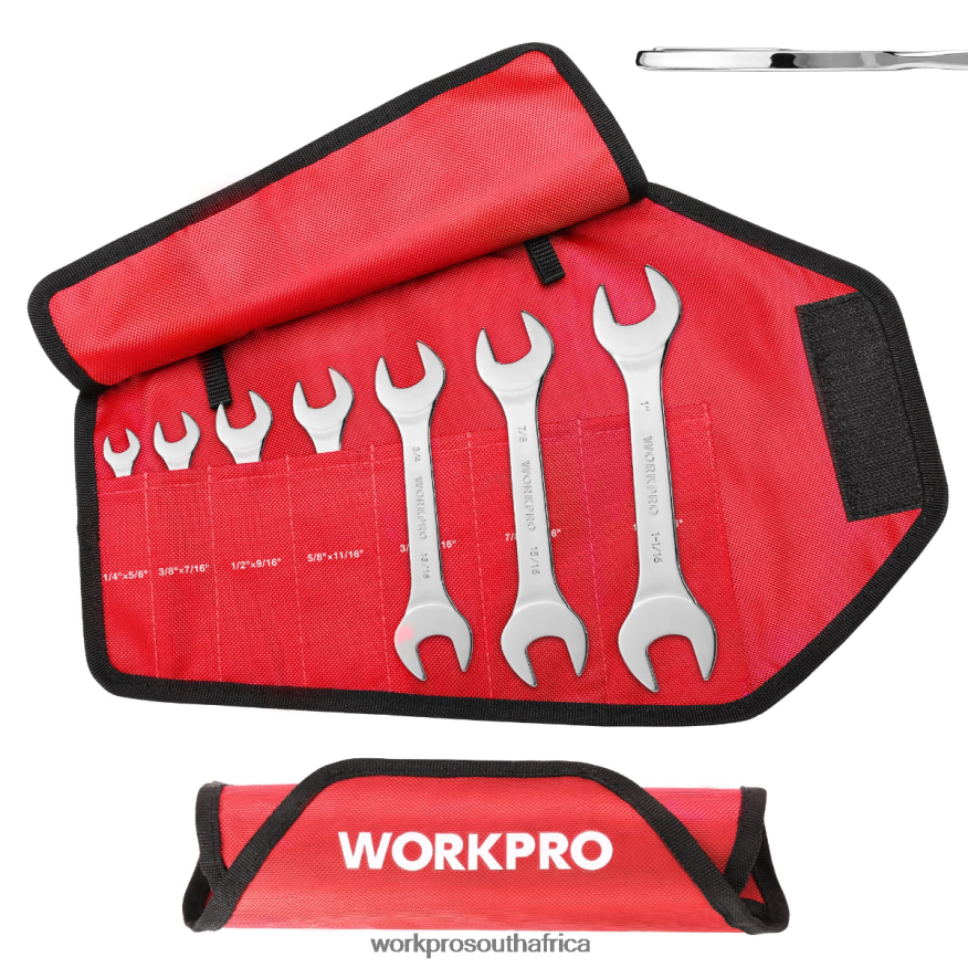 ZA WORKPRO 7 Pcs Metric Super-Thin Wrench Set with Roll-up Organizer Pouch Helpful 4B8V2T96 Tool