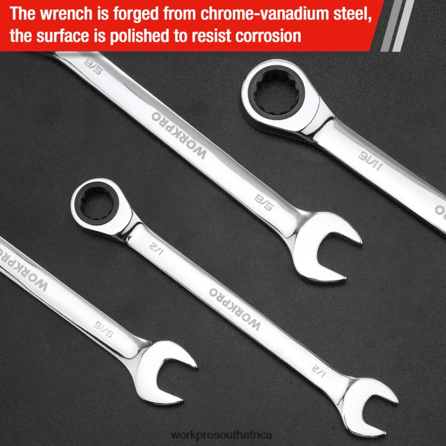 ZA WORKPRO 7-Piece Ratcheting Combination Wrench Set Useful 4B8V2T85 Tool