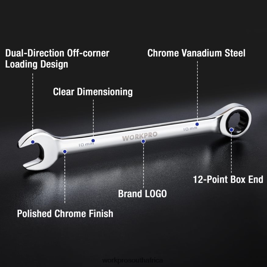 ZA WORKPRO 7-Piece Ratcheting Combination Wrench Set Useful 4B8V2T85 Tool