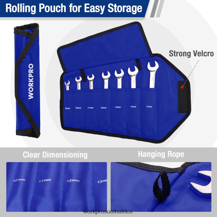 ZA WORKPRO 7-Piece Ratcheting Combination Wrench Set Useful 4B8V2T85 Tool