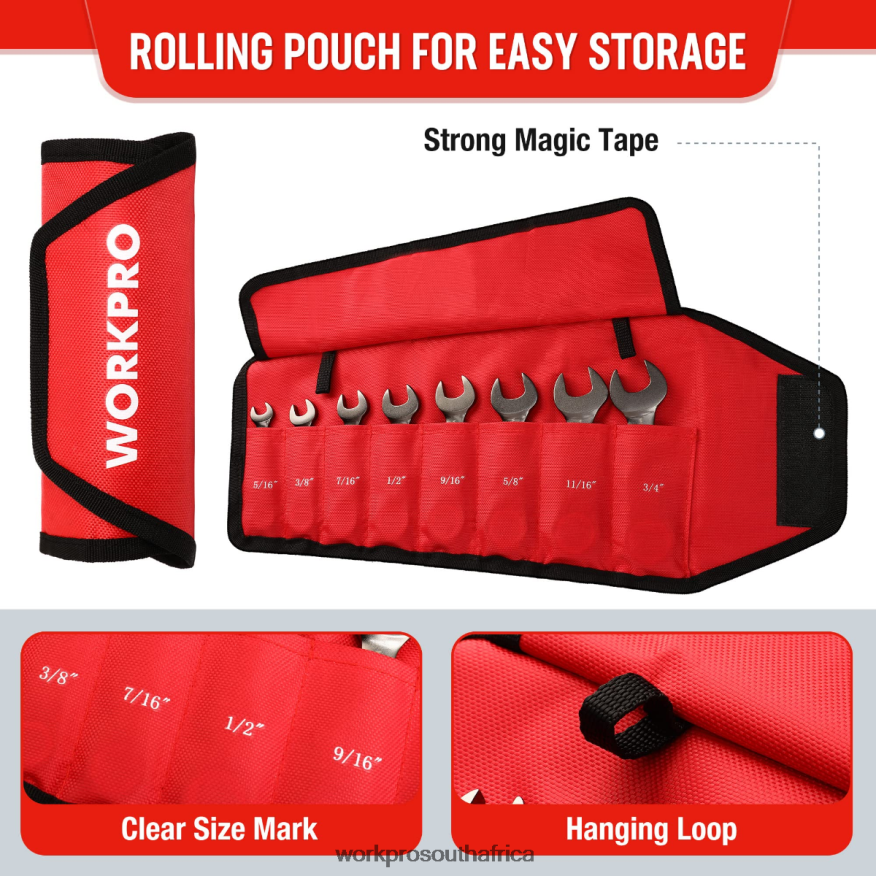 ZA WORKPRO 8 Pcs Flex-Head Stubby Ratcheting Combination Wrench Set New 4B8V2T82 Tool