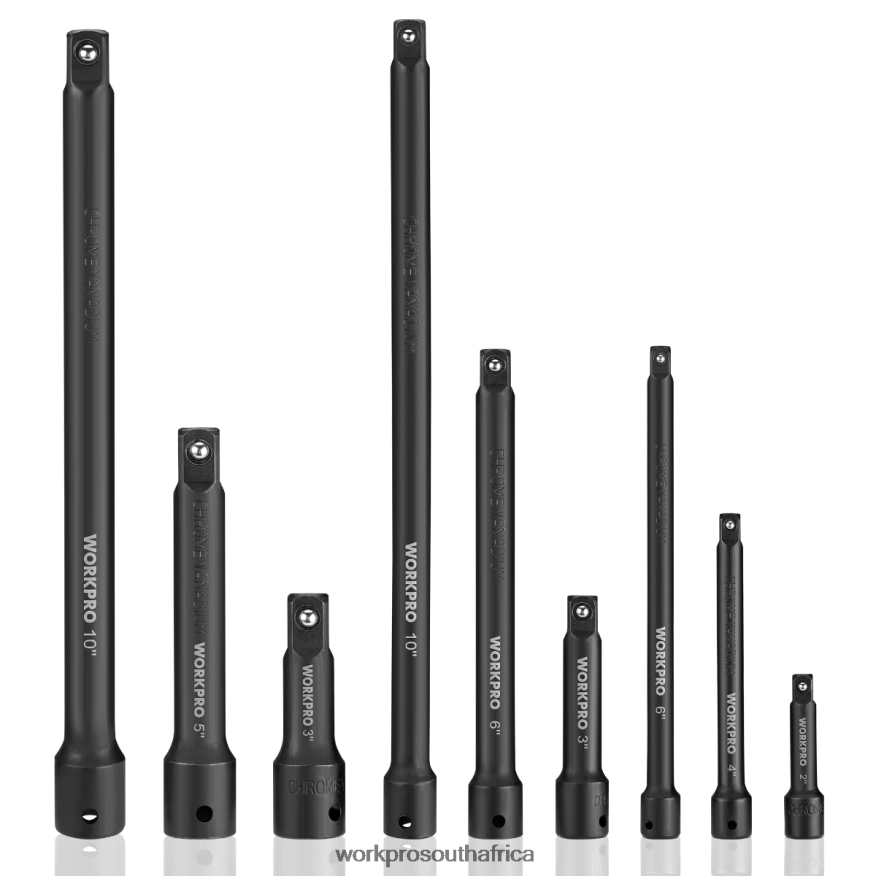ZA WORKPRO 9 Pcs Impact Driver Extension Bar Set Morden 4B8V2T141 Tool