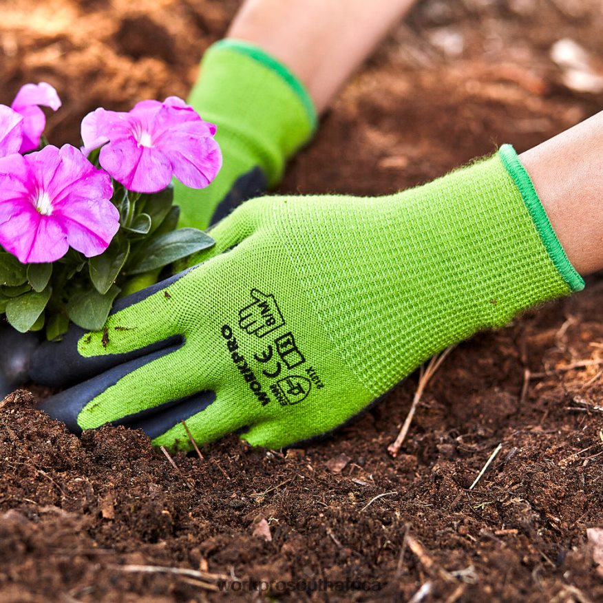 ZA WORKPRO 2 Pairs Garden Working Gloves with Eco Latex Palm Coated and Touchscreen for Weeding, Digging, Raking and Pruning New 4B8V2T273 Tool