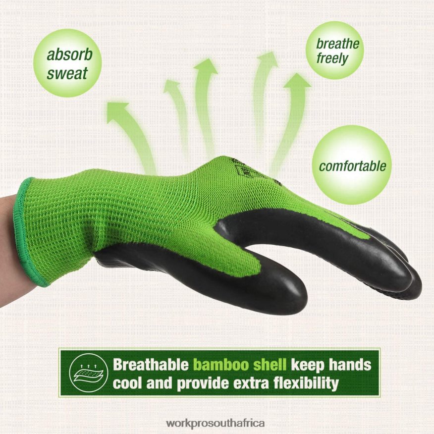 ZA WORKPRO 2 Pairs Garden Working Gloves with Eco Latex Palm Coated and Touchscreen for Weeding, Digging, Raking and Pruning New 4B8V2T273 Tool