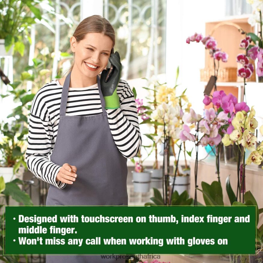ZA WORKPRO 2 Pairs Garden Working Gloves with Eco Latex Palm Coated and Touchscreen for Weeding, Digging, Raking and Pruning New 4B8V2T273 Tool