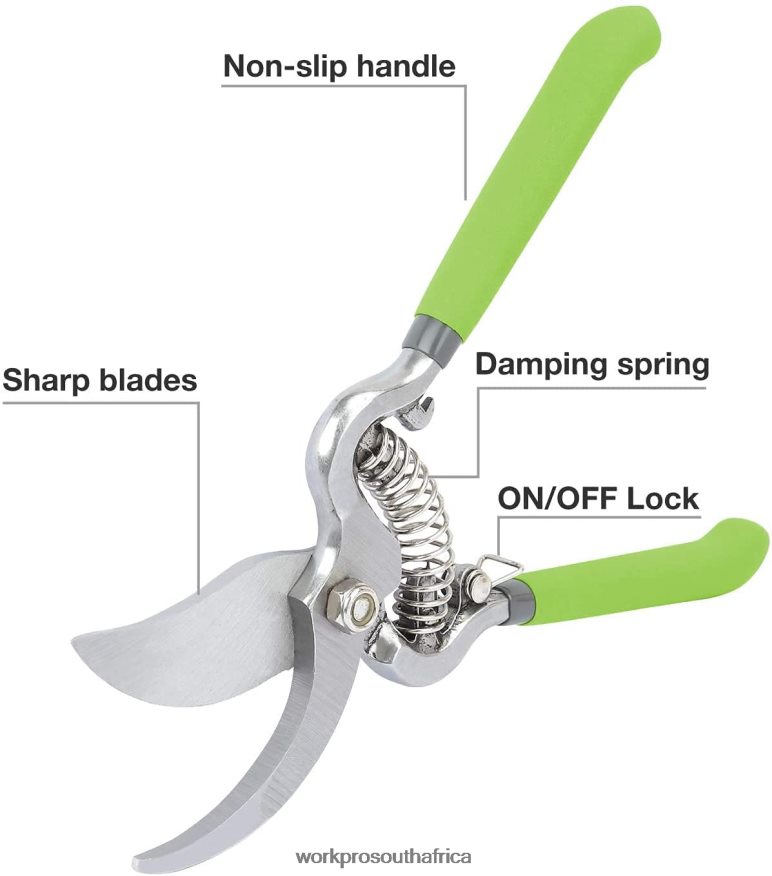 ZA WORKPRO 2 Pcs Pruning Shears Set with Steel Straight Blade Helpful 4B8V2T271 Tool