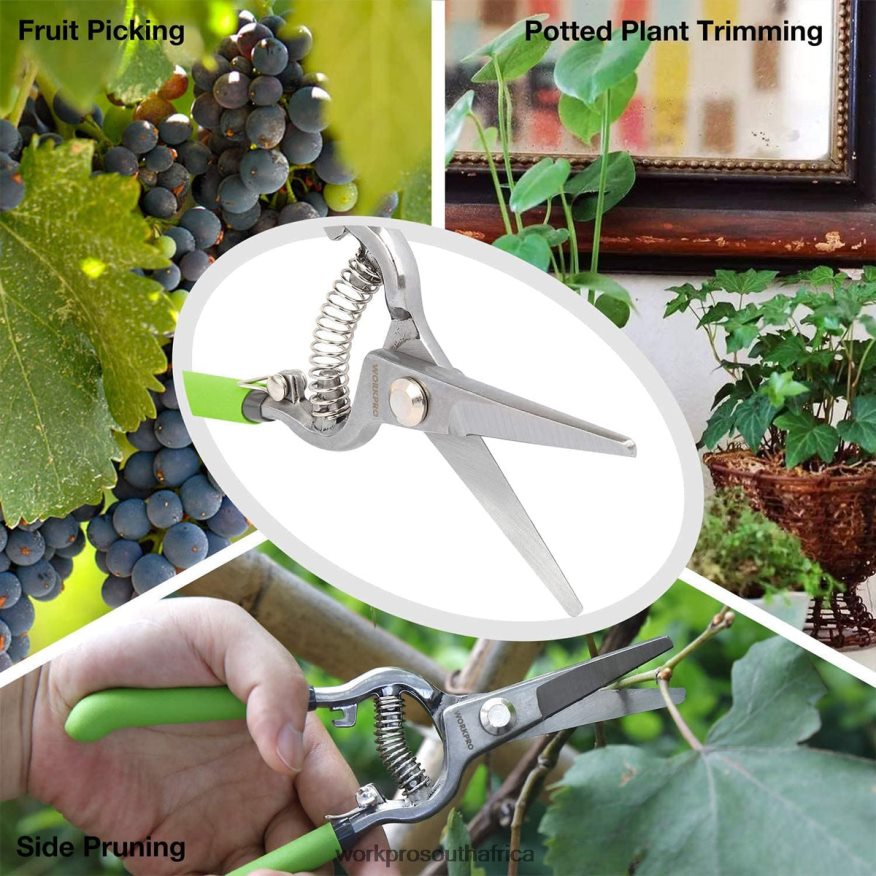 ZA WORKPRO 2 Pcs Pruning Shears Set with Steel Straight Blade Helpful 4B8V2T271 Tool