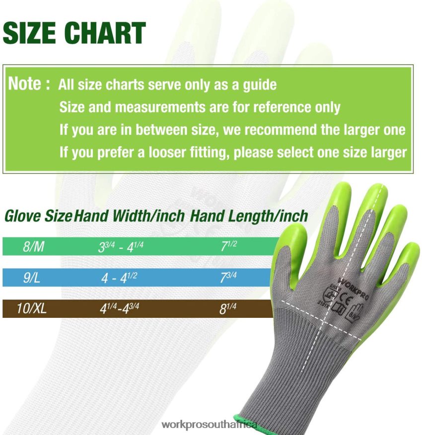 ZA WORKPRO 6 Pairs Garden Work Gloves with Eco Latex Palm Coated Helpful 4B8V2T275 Tool