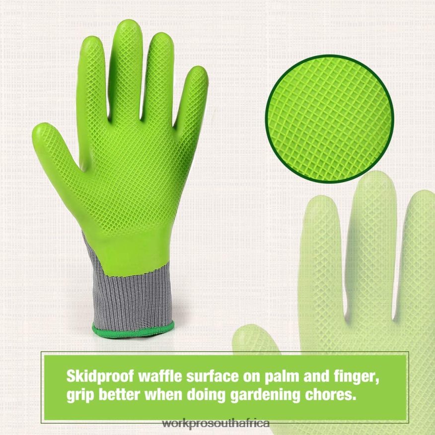 ZA WORKPRO 6 Pairs Garden Work Gloves with Eco Latex Palm Coated Helpful 4B8V2T275 Tool