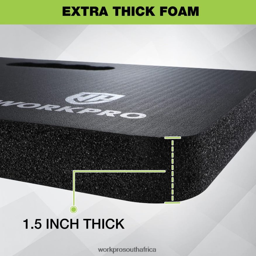 ZA WORKPRO Extra Thick Foam Kneeling Pad, 17.5 x 11 x 1.5 Black 4B8V2T277 Tool