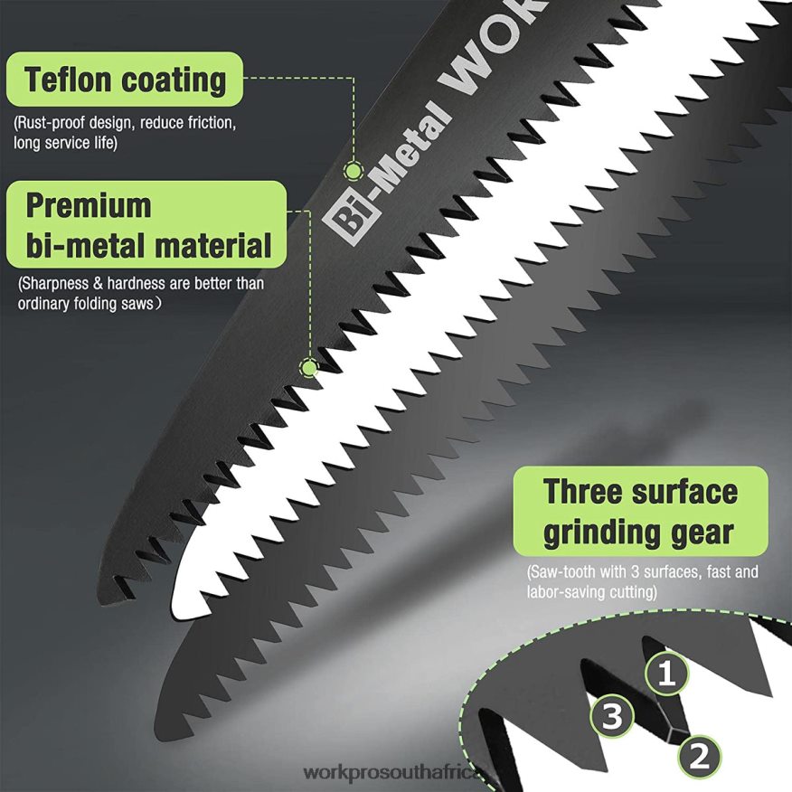 ZA WORKPRO Folding Saw Compact Hand Pruning Saw with 7 Inch Blade Push Button Lock Helpful 4B8V2T270 Tool