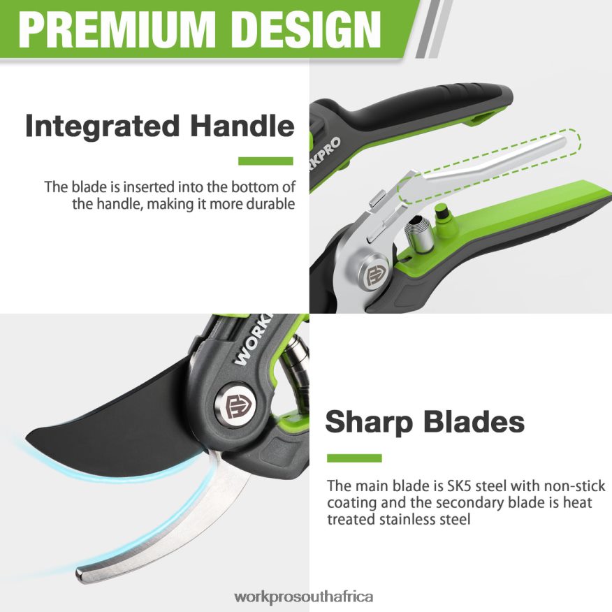 ZA WORKPRO Garden Pruning Shears 2 Pack, Bypass Pruning Shears and Straight Garden Scissors Morden 4B8V2T280 Tool