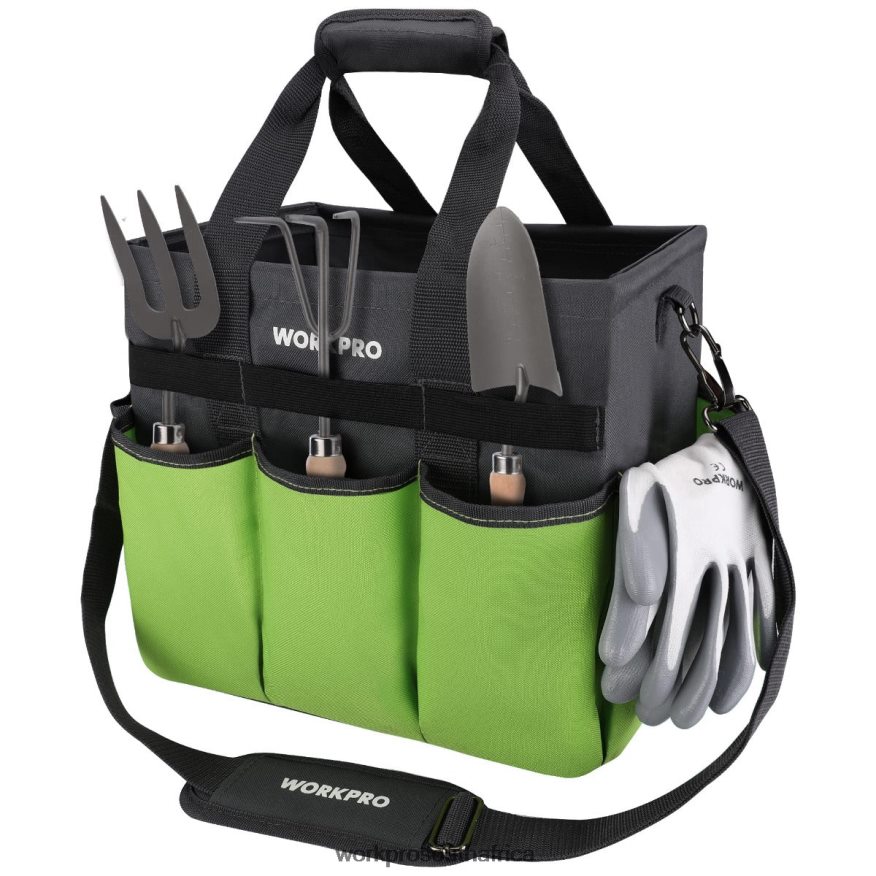 ZA WORKPRO Heavy Duty Standable Garden Tote Bag, with 10 Pockets and Long Adjustable Shoulder Strap Helpful 4B8V2T281 Tool
