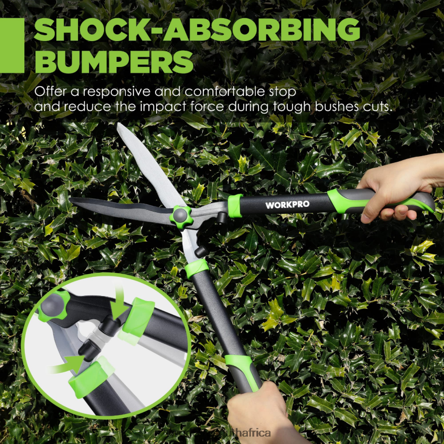 ZA WORKPRO Manual Hedge Shears with Wavy Blade & Ergonomic Comfortable Handle New 4B8V2T287 Tool